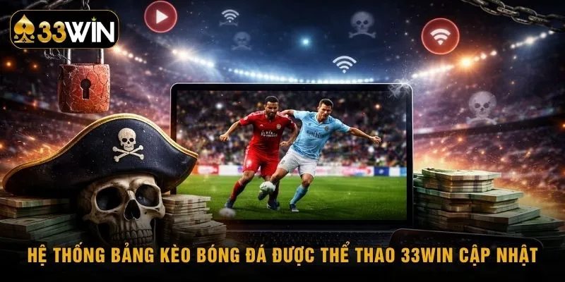 Hệ thống bảng kèo bóng đá được thể thao 33WIN cập nhật