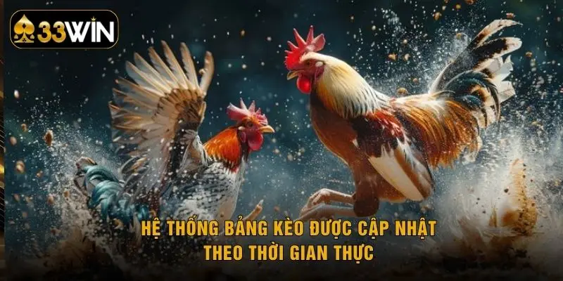Hệ thống bảng kèo được cập nhật theo thời gian thực